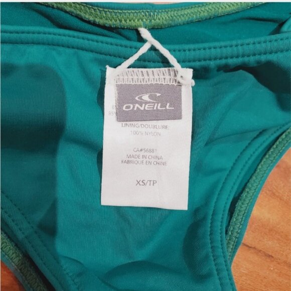 O’Neill Saltwater Teal Triangle Bikini + Ruched Cheeky Bikini Bottom Set - Picture 6 of 10